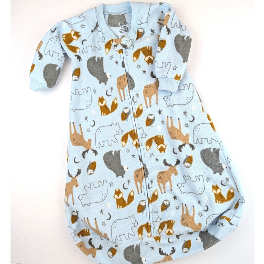 Just One You by Carters Blue Fleece Woodland Animal Sleep Sack 3-6M